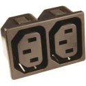 Schurter 15A 250V AC 2 Gang Socket Bar IEC C13 0909.0001