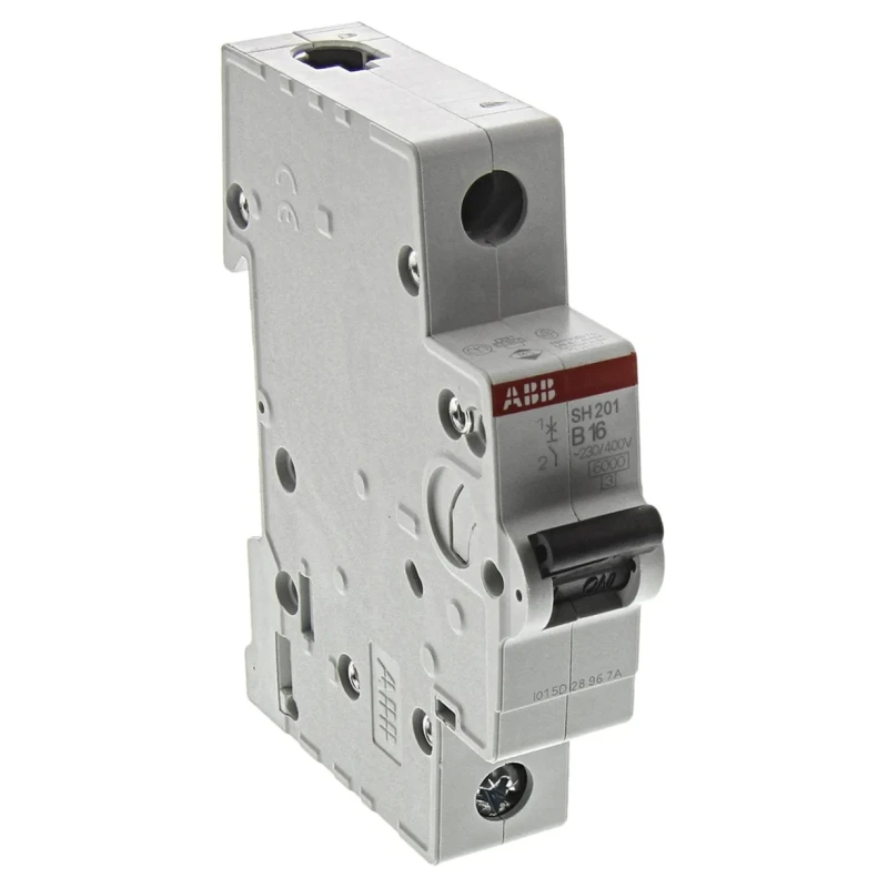 ABB ComPact Home Miniature Circuit Breaker, 1-Pole, 16A, Type B, 440V AC, 60V DC, 6 kA Breaking Capacity SH200