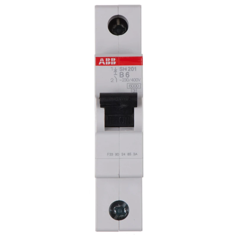 ABB ComPact Home Miniature Circuit Breaker 1-Pole 6A Type B 400V AC 60V DC 6kA Breaking Capacity SH200