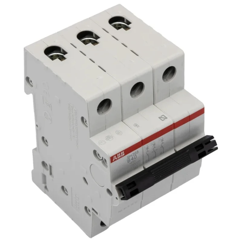 ABB ComPact Home Miniature Circuit Breaker, 3-Pole, 40A Current Rating, Type B Tripping, 440V AC, 6kA Breaking Capacity SH200