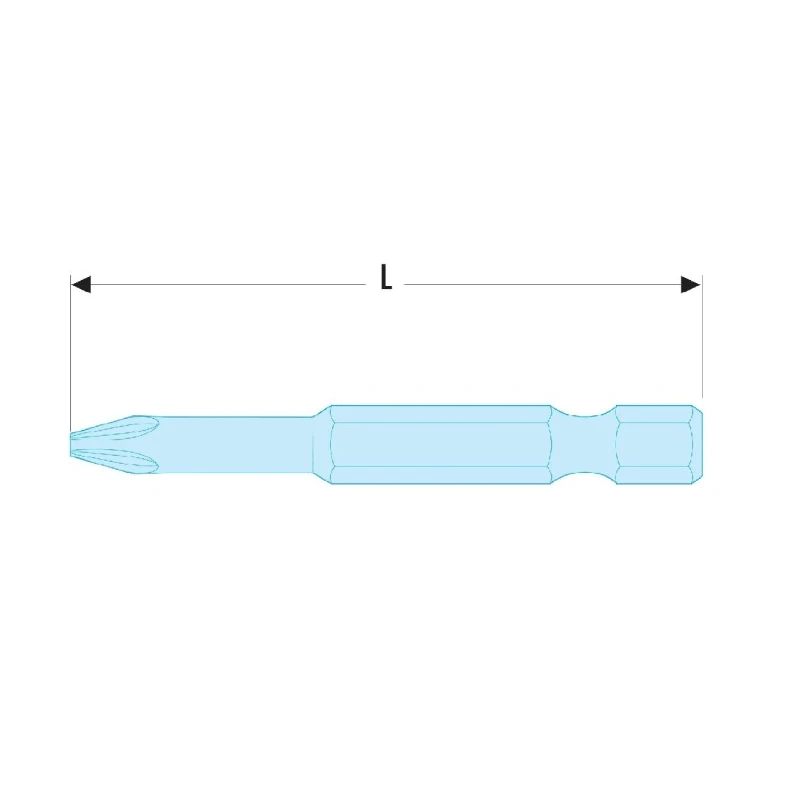 Facom Screwdriver Bit 10 mm Size, 7.87 mm Hex Drive, 32 mm Overall Length ETORM.210