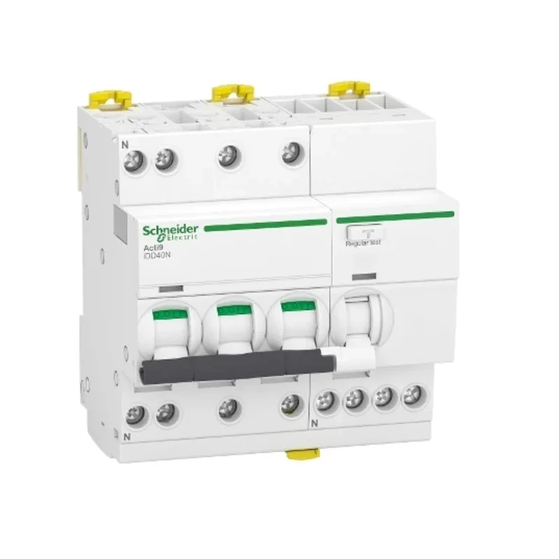 Schneider Electric Residual Current Circuit Breaker with Overload Protection, 25A Current Rating, 3-Pole, 30 mA A9DA3725