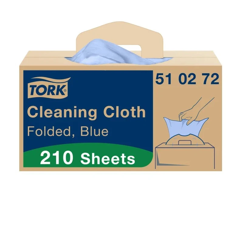 Tork Blue Non-Woven Fabric Cleaning Cloths Lint Free, Dry Use, Reusable, 210 Per Pack, 41.5 x 35.5 cm 510272