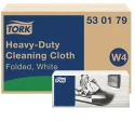 Tork White Heavy-Duty Non-Woven Fabric Cloths for Industrial Cleaning, Dry Use, Box of 105, 415 x 355 mm, Repeat Use 530179