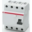 ABB Residual Current Circuit Breaker 25A 4-Pole 30mA Type AC DIN Rail Mount FH200 400V AC FH200