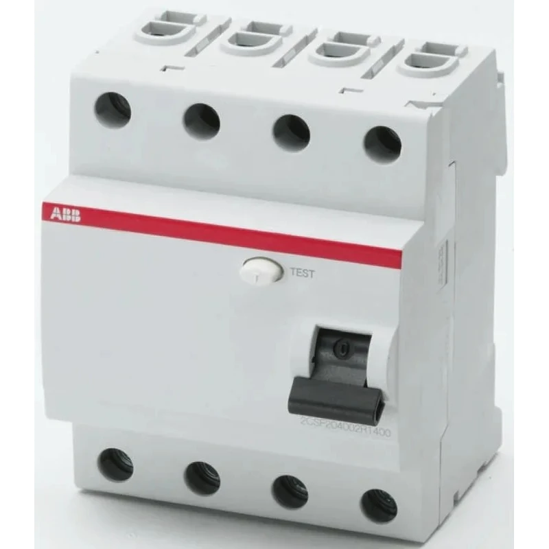 ABB Residual Current Circuit Breaker 25A 4-Pole 30mA Type AC DIN Rail Mount FH200 400V AC FH200