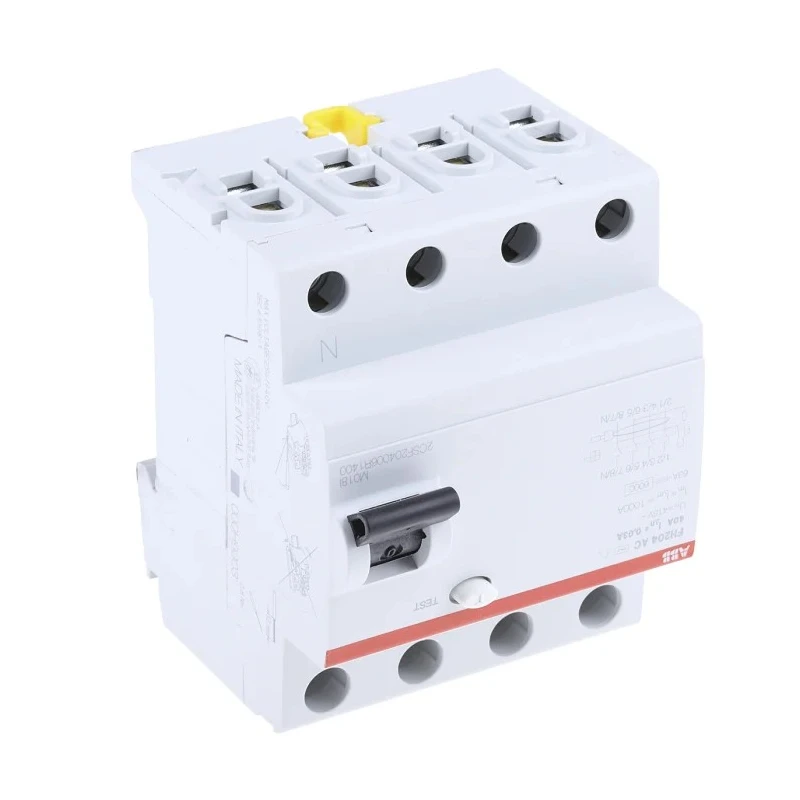 ABB Series Residual Current Circuit Breaker, 40A Current Rating, 4-Pole, 30 mA Trip Sensitivity, Type AC, 1 kA FH200