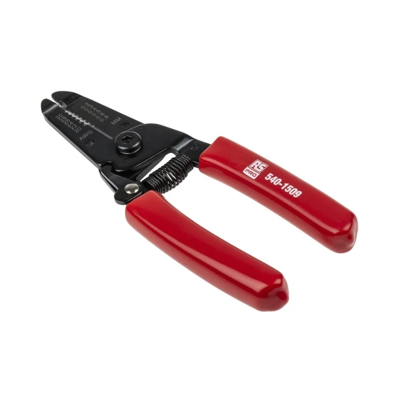 RS PRO Solid Ergonomic Soft Grip Wire Stripper 0.2 to 0.8 mm Stripping Range 155mm Overall Length 540-1509