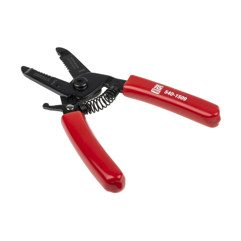 RS PRO Solid Ergonomic Soft Grip Wire Stripper 0.2 to 0.8 mm Stripping Range 155mm Overall Length 540-1509