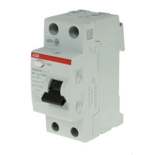 ABB Residual Current Circuit Breaker FH200 Series 63A, 2-Pole, 30mA Trip Sensitivity, Type AC, 400V AC FH200
