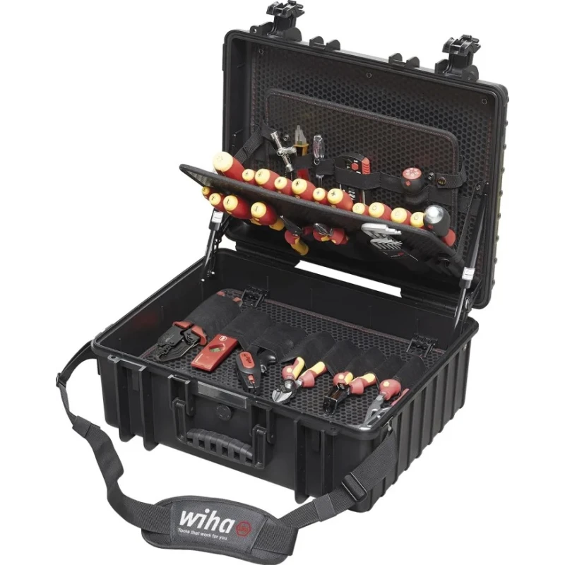 Wiha 83 Piece Electrician Tool Kit with XL Competence Case VDE 1000V Approved 40523