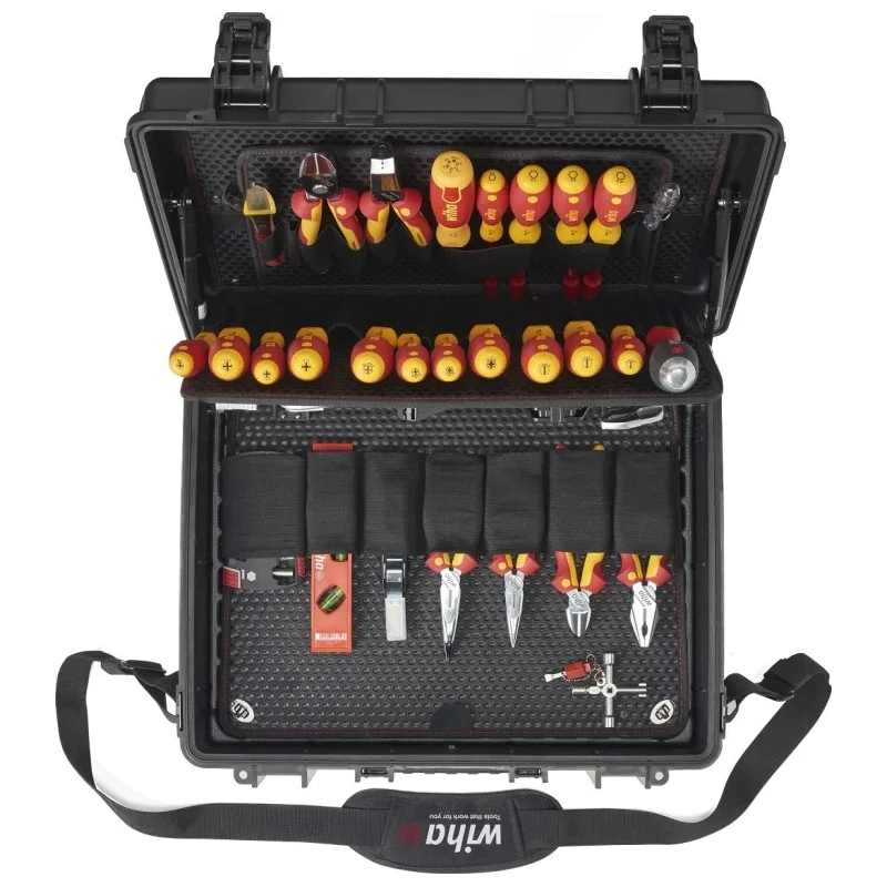 Wiha 83 Piece Electrician Tool Kit with XL Competence Case VDE 1000V Approved 40523
