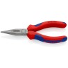 Knipex Long Nose Plier Pointed 140mm Overall Length, 42mm Jaw Length, Plastic Coated Handle 25 02 140