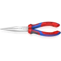 Knipex Long Nose Plier, Stork Beak, Comfort Grip, Vanadium Electric Steel, Chrome Finish, 200mm Length, 73mm Jaw 26 15 200