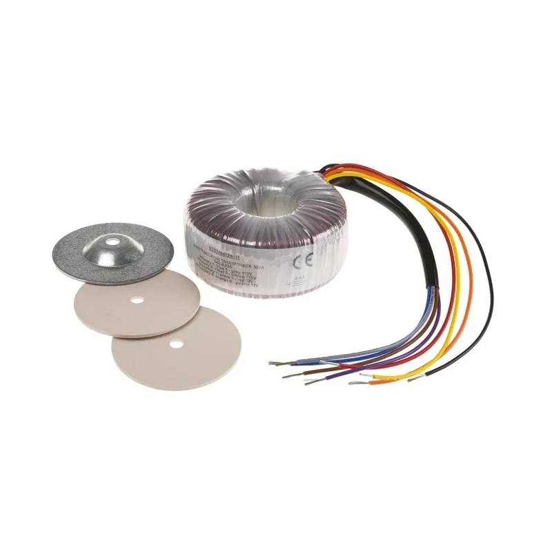 RS PRO Toroidal Transformer 2 x 115 V AC Primary 2 x 12 V AC Secondary 50 VA Dual Output 540-5220
