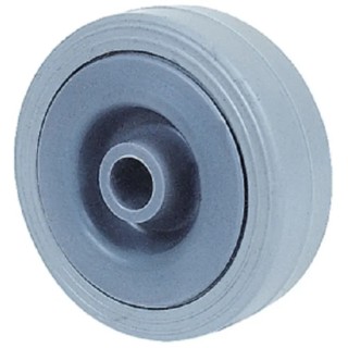 Guitel Hervieu Polypropylene Trolley Wheel with Thermoplastic Rubber Tread, Grey, Load Capacity 30kg, Model 380113