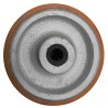 Guitel Hervieu Cast Iron Yellow and Grey Trolley Wheel 100mm Diameter 29mm Width 12mm Bore Roller Bearing Load 23-412-100R12