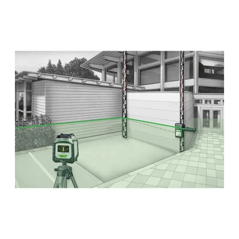 Laserliner Robust Horizontal 360° Green Laser Level 515 nm with Automatic Self Levelling IP54 60 m Working Range 052.555A