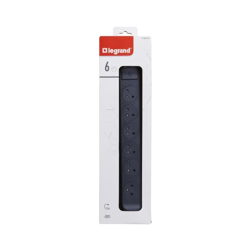 Legrand Extension Lead 3 m Cable Length 6 Socket Type E 16 A 3680 W Power 50 Hz Frequency 049463