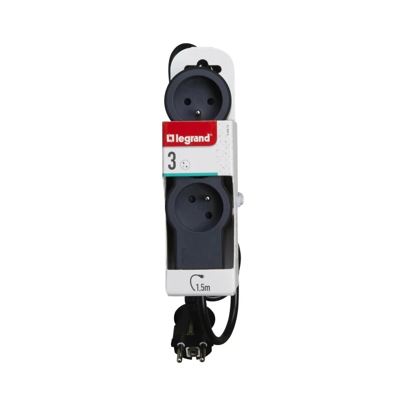 Legrand 1.5 m 3 Socket Type E Extension Lead 16 A 3680 W RoHS Compliant China 049472