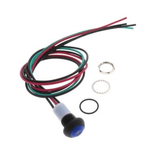 TE Connectivity PB6 Series Illuminated Push Button Switch On-Off Panel Mount 1 NO Blue LED IP68 PB6B2FM7M1CAL07S500