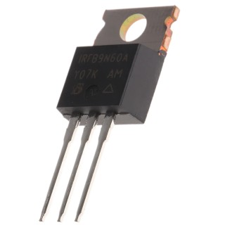 Vishay High-Voltage N-Channel Power MOSFET 600 V, 9.2 A Continuous Drain Current, 170 W Pd, TO-220AB Package IRFB9N60APBF