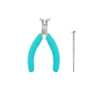 Erem 1-Piece Electronic Pliers Crosshatch Knurled 4.7in Overall, 8mm Jaw ESD Safe 505BG