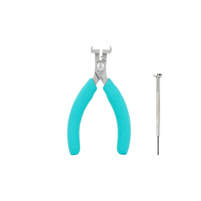 Erem 1-Piece Electronic Pliers Crosshatch Knurled 4.7in Overall, 8mm Jaw ESD Safe 505BG