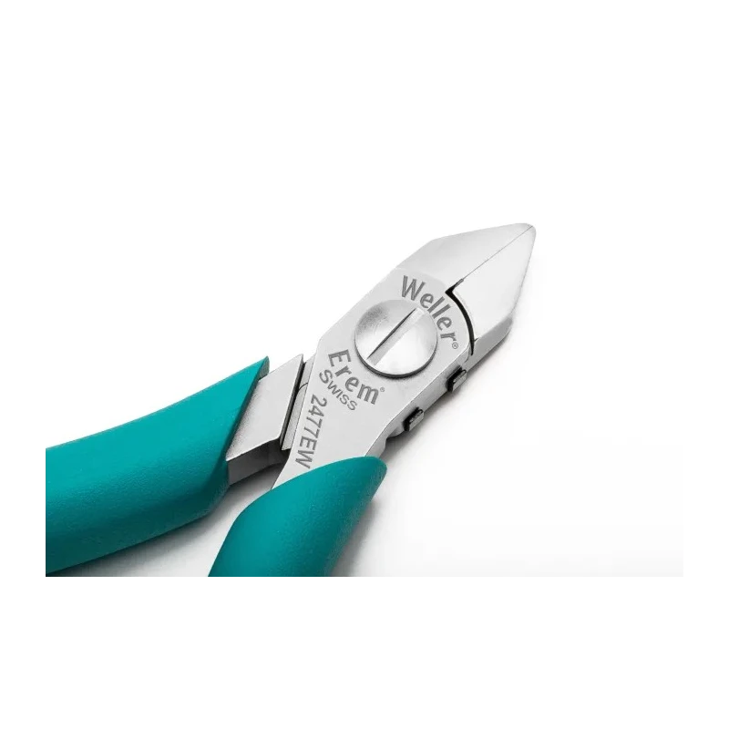 Erem ESD Flush Side Cutter, Special Tool Steel Jaws, Ergonomic Handle, 127mm Overall Length 2477EW