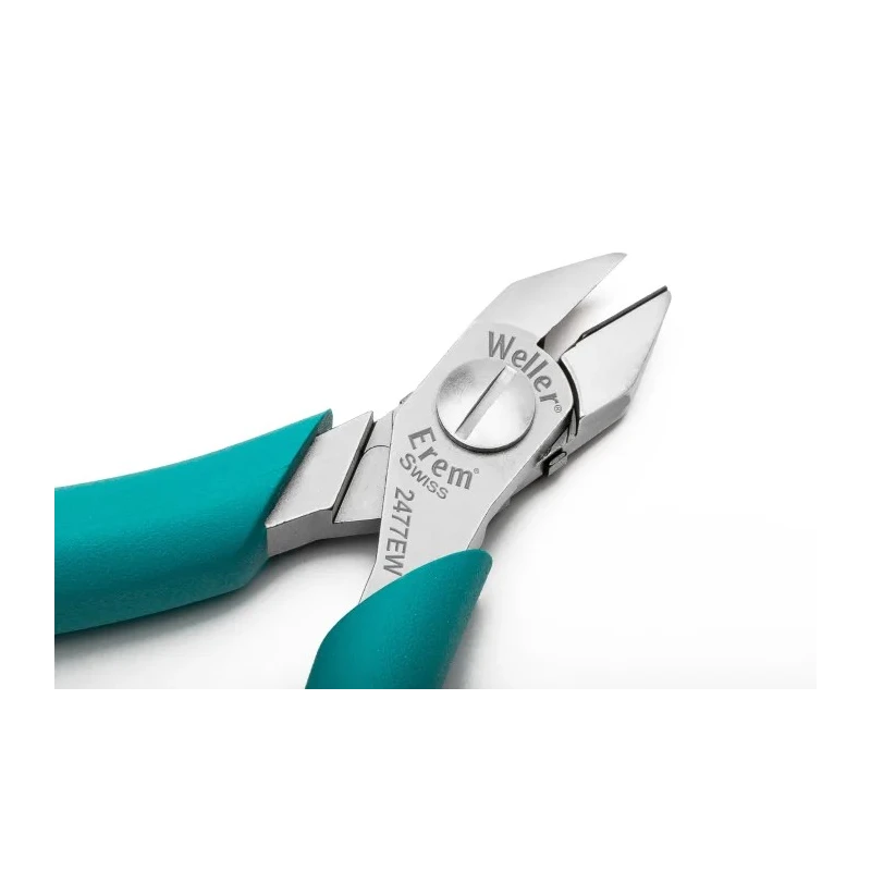 Erem ESD Flush Side Cutter, Special Tool Steel Jaws, Ergonomic Handle, 127mm Overall Length 2477EW