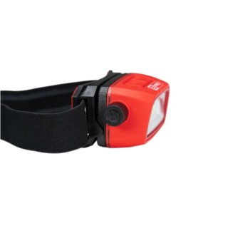 RS PRO LED Sensor Head Torch Black Red 400 lm Adjustable Beam IP67 Rechargeable Lithium-Polymer Battery 239-7017