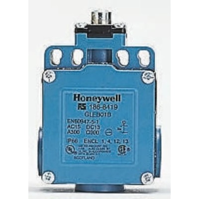 Honeywell Technologies GLE Series Plunger Limit Switch Die Cast Zinc Epoxy Coated Housing IP67 50V 