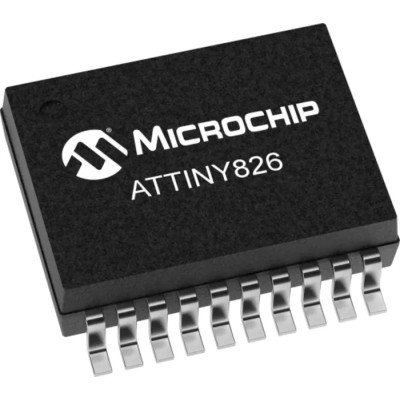 Microchip ATTINY826-XU 12 bit AVR Microcontroller 20 MHz 8kB FLASH 20-Pin SSOP