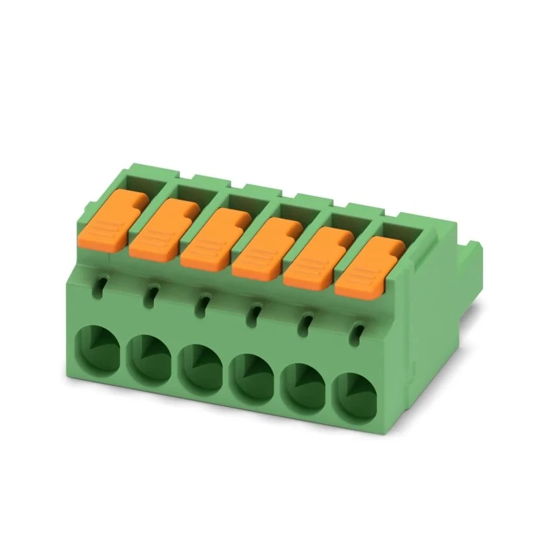 Phoenix Contact Pluggable Terminal Block 6-Contact 5.08 mm Pitch 1 Row 16A 320V Polyamide Housing Female Connector 1110585