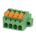 Phoenix Contact Pluggable Terminal Block, 4-Contact, 5.08 mm Pitch, 1 Row, Push-in Connection, 16A, 320V, Polyamide 1110631