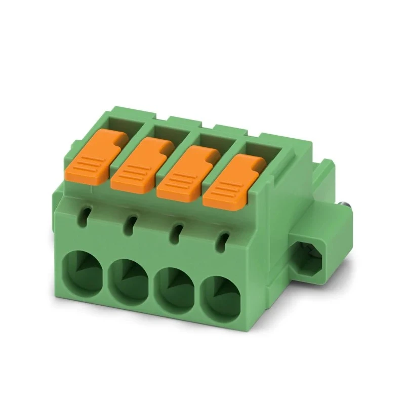 Phoenix Contact Pluggable Terminal Block, 4-Contact, 5.08 mm Pitch, 1 Row, Push-in Connection, 16A, 320V, Polyamide 1110631