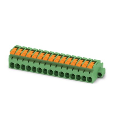 Phoenix Contact Pluggable Terminal Block 15-Contact 5.08 mm Pitch 1 Row 16A 320V Polyamide Housing 1110643