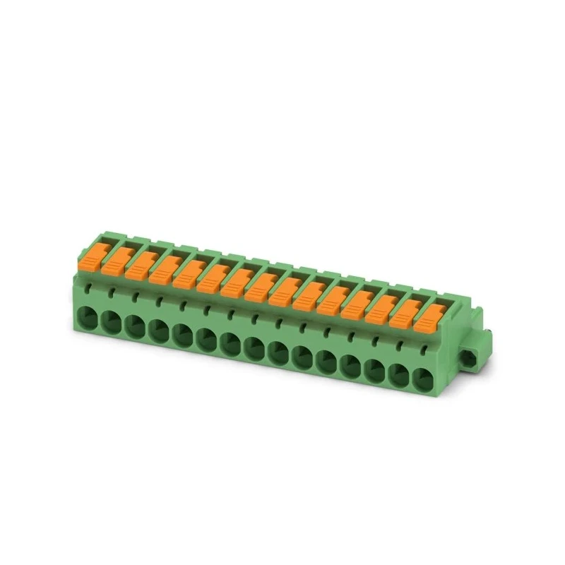 Phoenix Contact Pluggable Terminal Block 15-Contact 5.08 mm Pitch 1 Row 16A 320V Polyamide Housing 1110643