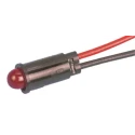 Dialight Red Panel Mount Indicator, 1.9V DC, 20mA, Lead Wire Termination, Prominent Bezel 559-6101-007F