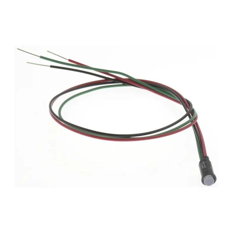 Dialight LED Red Green Panel Mount Indicator 559 Series 6.4 mm Lead Wire Termination 2.2V dc 559-3501-007F