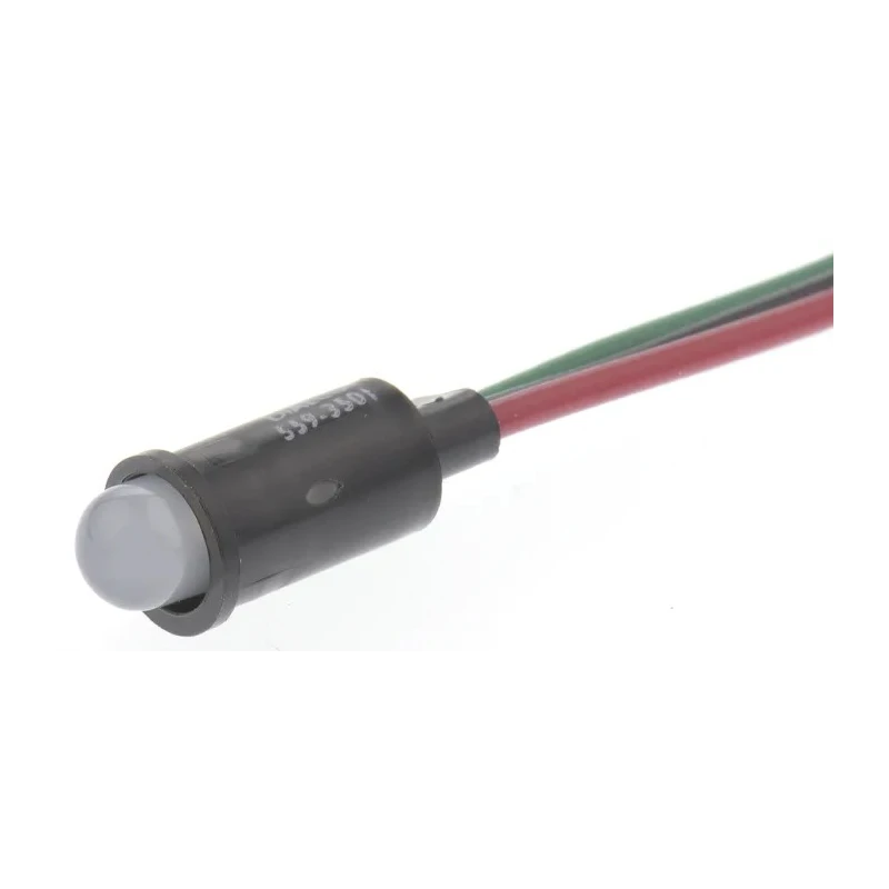 Dialight LED Red Green Panel Mount Indicator 559 Series 6.4 mm Lead Wire Termination 2.2V dc 559-3501-007F