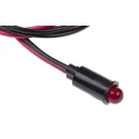 Dialight Red Panel Mount LED Indicator 559 Series, 6.4 mm Mount Hole, Lead Wire Termination, 12V DC 559-0103-007F