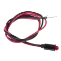 Dialight Red Panel Mount LED Indicator 559 Series, 6.4 mm Mount Hole, Lead Wire Termination, 12V DC 559-0103-007F