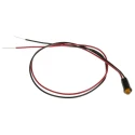 Dialight Yellow Diffused LED Panel Mount Indicator 6.4 mm Mount Hole, Lead Wire Termination, 12V DC, 8mcd, 559-0303-007F