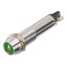 Dialight Green Indicator, 12V DC, 15mA, Solder Tab Termination, Recessed Bezel 609-2212-130F