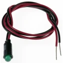 Dialight Green LED Panel Mount Indicator 559 Series 6.4 mm Mount Hole Size Lead Wire Termination 12V DC 559-0203-007F