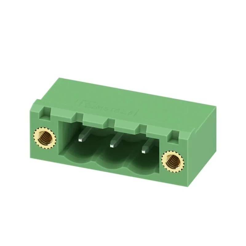 Phoenix Contact Pluggable Terminal Block, 3-Contact, 5.08 mm Pitch, 1 Row, 8A, 150V, Polyamide Housing, Green Color 1776511