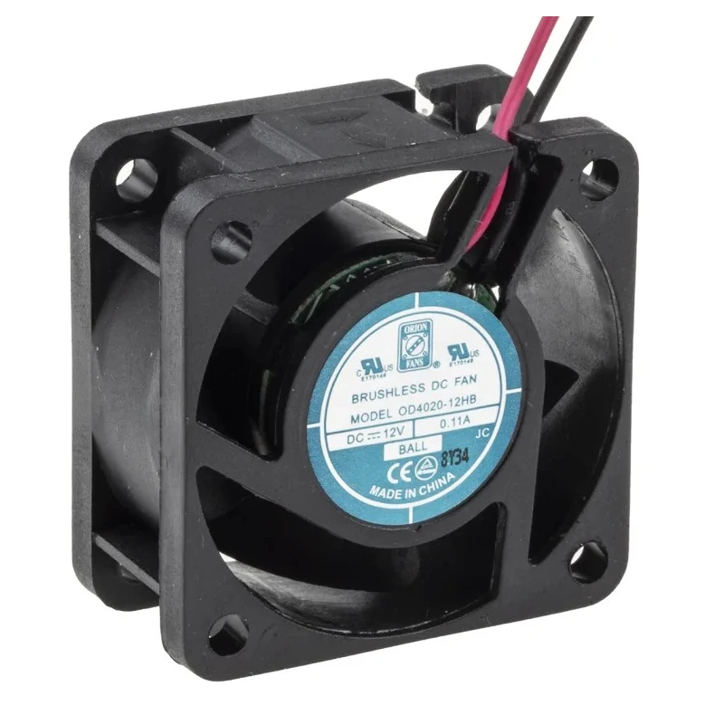 RS PRO Axial Fan, 12V DC, 15.3 m³/h Air Flow, 1.2 W, 100 mA Max Current, 40 mm Square Frame, Ball Bearing 541-4915