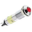 Dialight Red LED Panel Mount Indicator 609 Series 9 mm Solder Tab Termination 24V dc 609-1112-140F