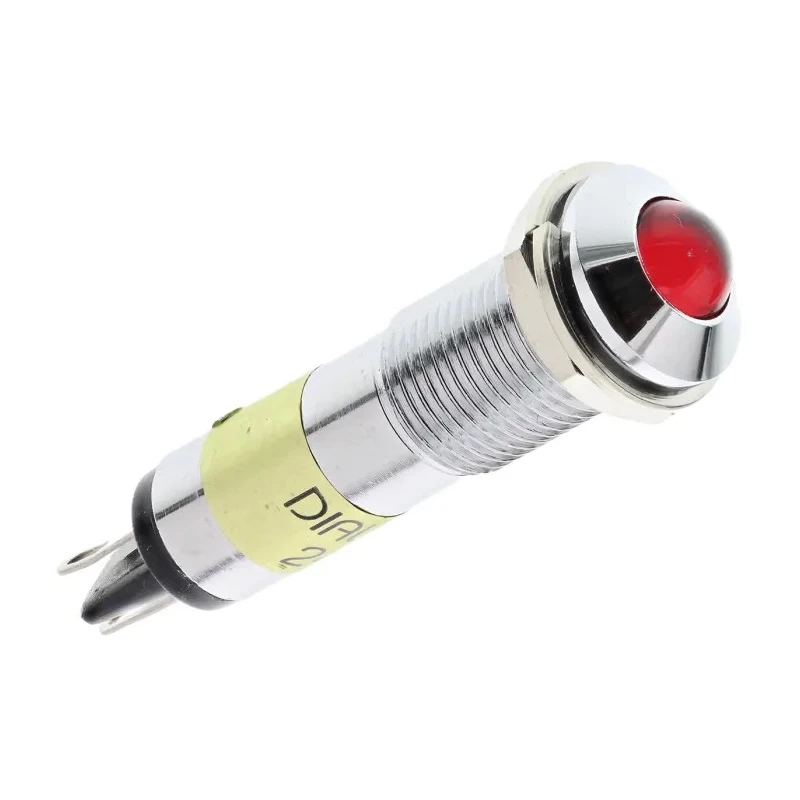 Dialight Red LED Panel Mount Indicator 609 Series 9 mm Solder Tab Termination 24V dc 609-1112-140F
